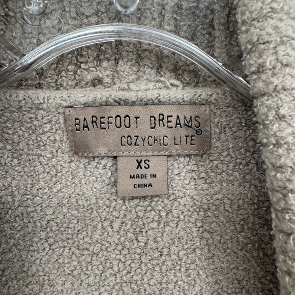Barefoot Dreams CozyChic Lite Cardigan Shawl Collar Duster Taupe XS Style 423‎ - Picture 4 of 9